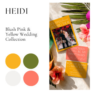 Vibrant Yellow Modern Wedding Programs