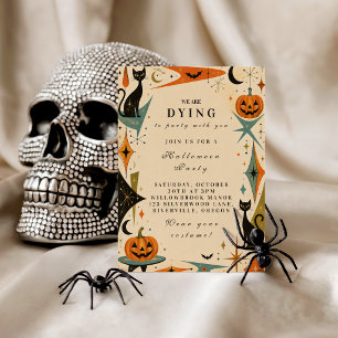 Elegant Retro Halloween Party Invitation
