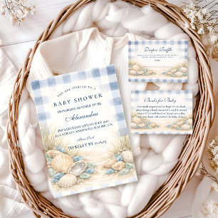 Elegant Coastal Seashell Baby Shower Napkins