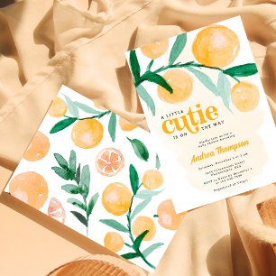 Budget Citrus Orange Little Cutie Baby Shower