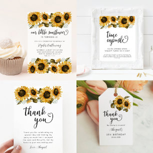Sunflower Birthday Party Invitation