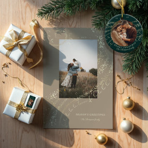 Fa La La Magical Christmas Carol Photo Gallery Tri-Fold Holiday Card