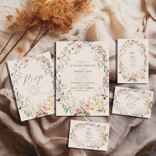 Boho Wildflower Floral Wedding Foam Board