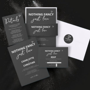Nothing Fancy Just Love Minimalist Wedding Classic Round Sticker