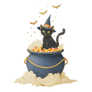 Double-Sided Halloween Tote — Black Cat & Mouse Wi