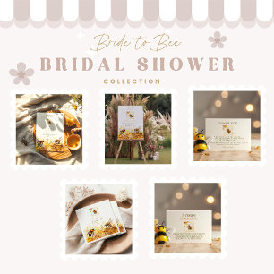 The bride to bee wildflower honey shower invitation