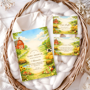 Storybook Farm Meadow Baby Shower Napkins