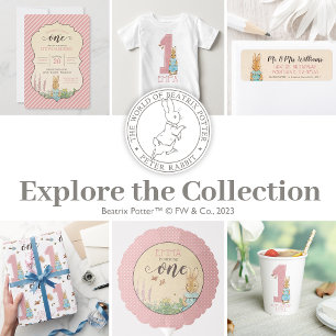 Peter Rabbit   Baby Girl's First Birthday Paper Plates