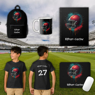 Navy Blue Football Helmet Sports Water Bottle