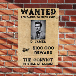 Vintage Fun Convict Reward Wanted Poster