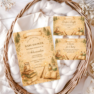 Enchanted Storybook Wizard Baby Shower Invitation