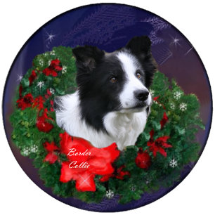 Border Collie Christmas Holiday Card
