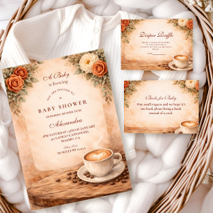 Rustic Fall A Baby Is Brewing Baby Shower Napkins