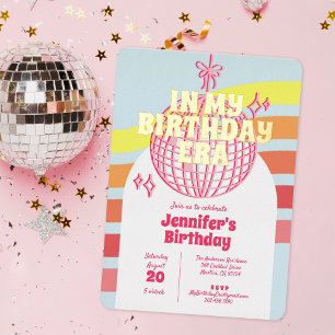 Retro Pink Disco Ball In My Birthday Era Party Napkins