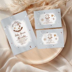 Retro Halloween Little Boo Baby Shower Paper Plates