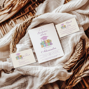 Groovy NICU Nurse Graduation Party Invitation