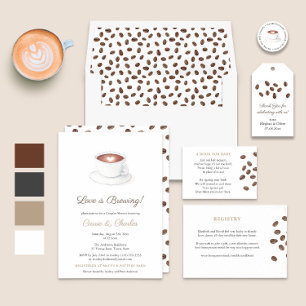 Coffee Beans Bridal Shower Registry Enclosure Card