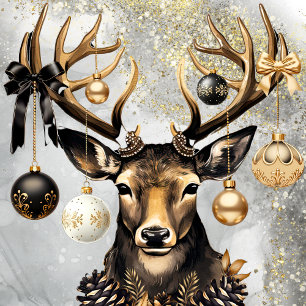 Winter Christmas Deer Double-Sided Laminated Place Placemat