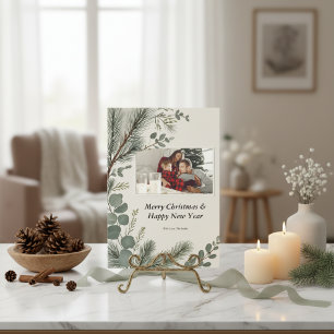 Botanical Christmas Corporate Holiday Logo QR Code Letterhead
