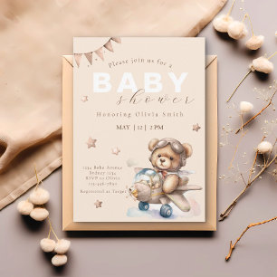 Bear We can bearly wait Baby Shower Thank You Card