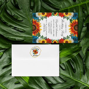Backyard Summer Floral Birthday Invitation