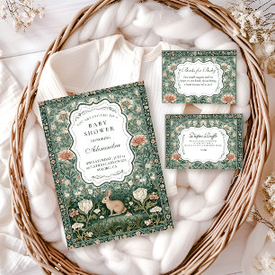 Vintage Woodland Bunny Floral Baby Shower Foam Board