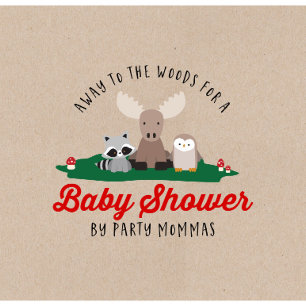 Woodland Lumberjack Girl Boy Baby Shower Plaid Invitation