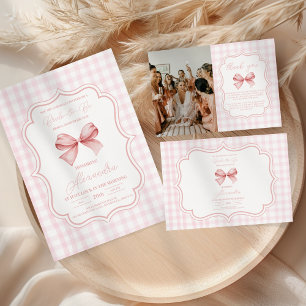Cute Pink Bow Bridal Shower Napkins