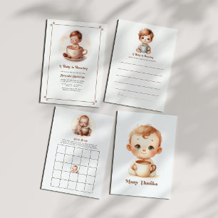 A Baby is Brewing Baby Shower Thank You Card