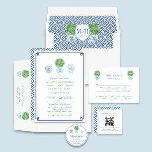 Smart Boxwood Ginger Jar Adult Birthday Favor Classic Round Sticker