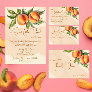 Sweet little peach baby shower printed balloon