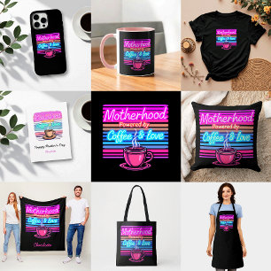 Motherhood Powered by Coffee   Funny Mother's Day Mug