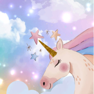 unicorn birthday invitations pink and purple