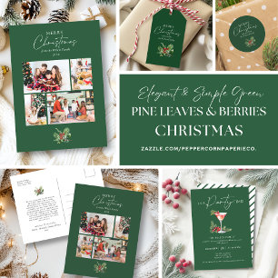 Elegant Watercolor Cocktail Christmas Party Invitation