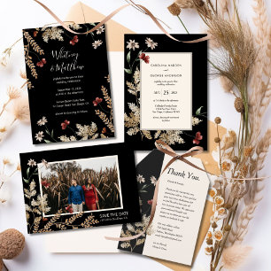 Sedona Garden Rehearsal Dinner with photo Invitation