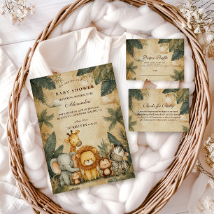 Safari Forest Creatures Baby Shower Napkins