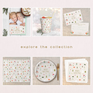 Santa Christmas Wreath Photo Ornament