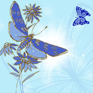 Blue Butterfly Balloon