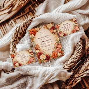 Autumn Floral Bridal Shower Napkins
