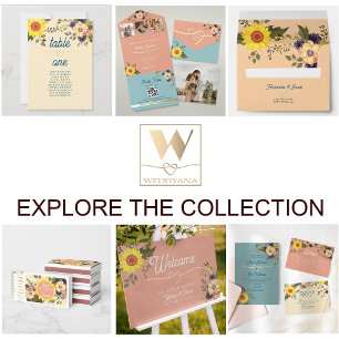 Sunflower Wedding Program