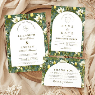 Elegant Botanical Arch Garden Wedding Thank You Card