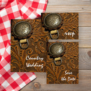 Western Horse Saddle Country Wedding RSVP Response