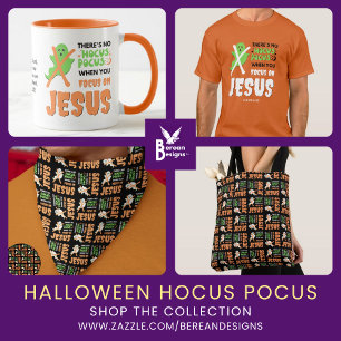 Personalized NO HOCUS POCUS Christian Halloween Doormat