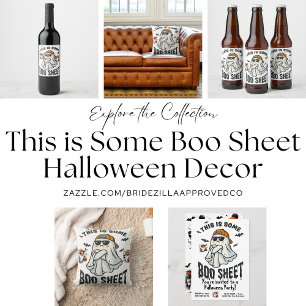 This is  Some Boo Sheet Halloween Window Cling Wall Decal