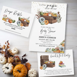 Diaper Raffle Halloween Autumn Pumpkin   Enclosure Card