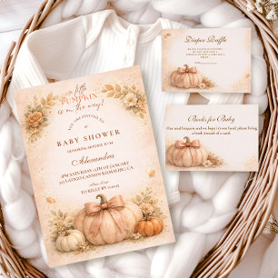 Coquette Bow Pumpkin Fall Baby Shower Foam Board