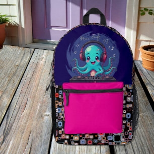 Smiling Octopus DJ, Happy Music Jungle / Birthday All In One Invitation