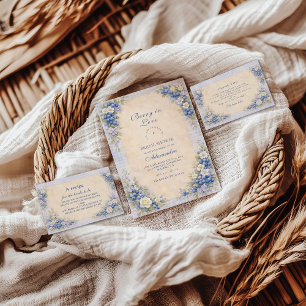 Blueberry Meadow Elegance Bridal Shower Napkins