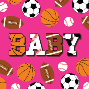 Sports Baby Shower Pink Girl Invitation