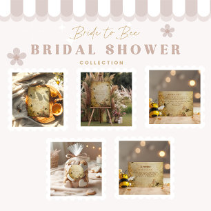 Golden honey bee bridal shower foam board
